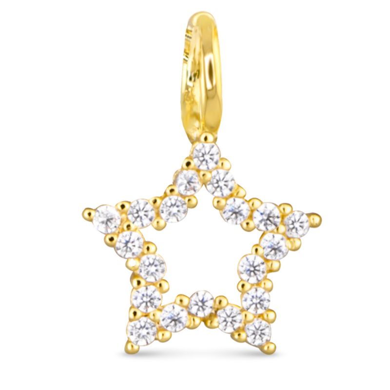 Star CZ Charm Gold